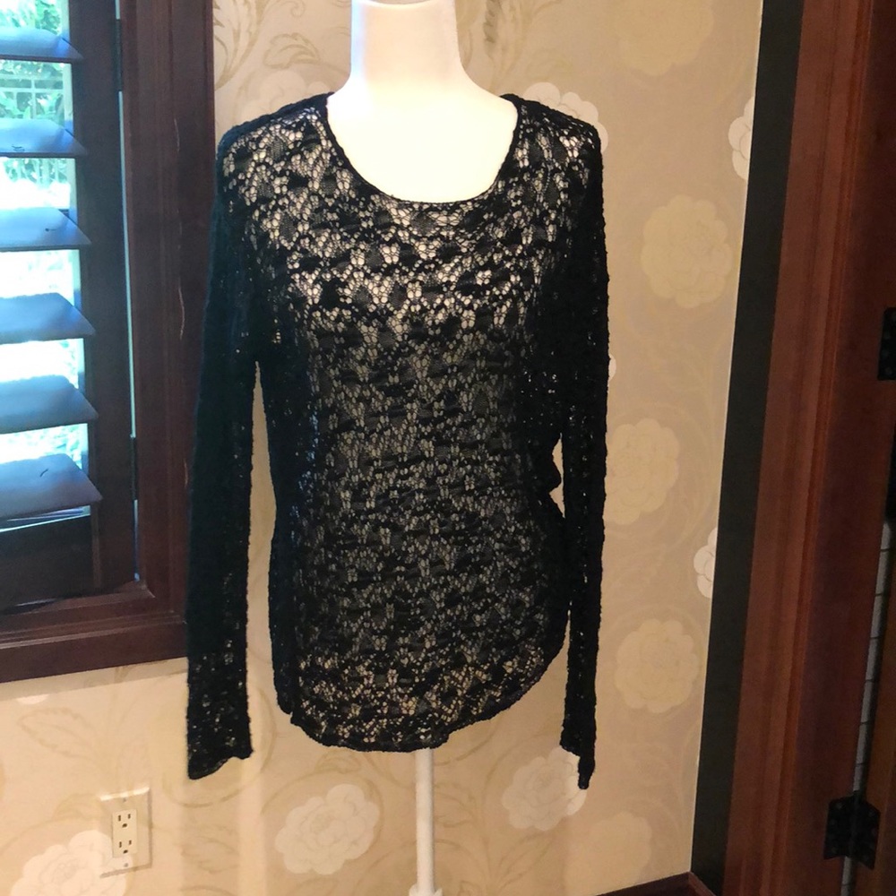 525 america sheer lace top